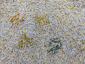 OEM Großhandel Umweltfreundliche Tofu-Katzenstreu Gestreifte Form Staubfrei Pflanzenfaser Natürlich Spülbar Klumpend PH-Gesundheitsindikator - Product Image 4