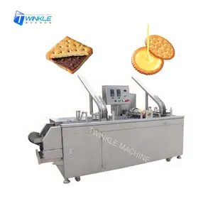 Máquina automática de sándwich de mermelada de crema rellenadora de galletas duras y suaves