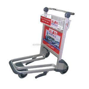 3 पहियों एल्यूमीनियम मिश्र धातु हवाई अड्डे के सामान ट्रॉली, हवाई अड्डे गाड़ी, हवाई अड्डे ट्राली - Product Image 2