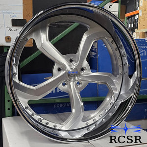 RCSR 5x112 5x114.3 5x120 6x139.7 Llantas Forjadas de Aluminio de 22 24 26 28 Pulgadas, Diseño Pulido Dorado Rosa para Ruedas Chevy de 6 Birlos - Product Image 6