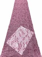 Tissus en dentelle perlée à sequins de haute qualité pour robes de mariée et de soirée 3m/sacs