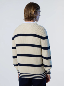 أزياء مخطط موكنيك البلوز مع تفاصيل مضلعة الرجال كتلة اللون وتصميم الأكمام اسكواش - Product Image 3