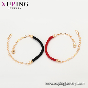 76773 XUPING Joyería de Mano, Diseño Simple de Cuerda Trenzada, Extensible, para Mujeres, Niños y Hombres, Chapado en Oro, Pulsera al por Mayor - Product Image 2