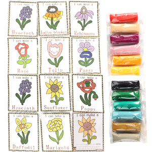 Kit de pâte à modeler Flora non toxique pour enfants - Activité créative en argile faite à la main, écologique et sûre pour les tout-petits et les enfants - Product Image 3