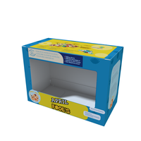 Vente en gros Boîte d'emballage cadeau rectangulaire pour poupée en peluche pour enfants Boîte d'emballage recyclable pour jouet voiture avec fenêtre transparente