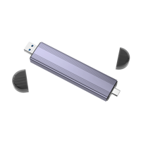 Kotak Hard Disk 10Gbps USB tipe-c, sarung HDD in-Line 2-In-1 Plug-and-Play M.2 10Gbps, cangkang logam aluminium