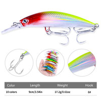 9CM 15G coulant méné leurre de pêche bar de mer leurres matériel de pêche lourd longue coulée méné pour l'eau salée