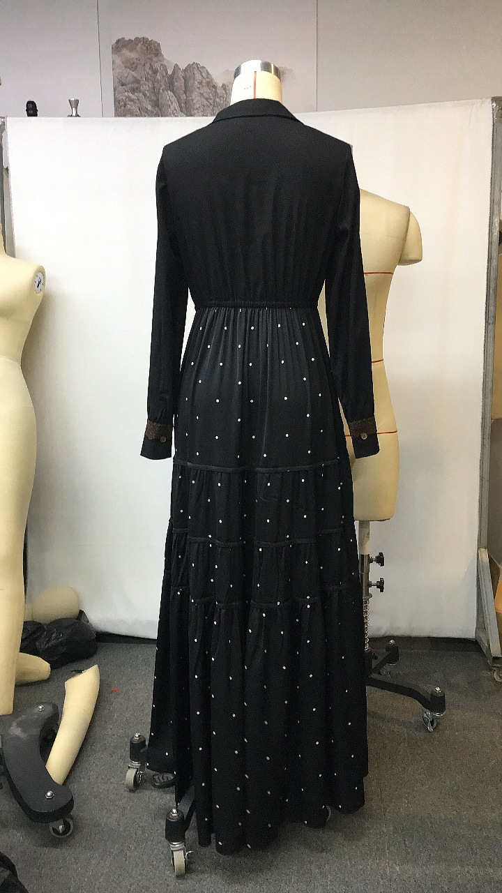 long sleeve black long formal dress LESET Lauren Long Sleeve Maxi Dress in Black in Jersey