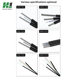 Câble à fibres optiques GJYXCH/GJYXFCH, câble de branchement FTTH intérieur, 1/2/4 cœurs, monomode, gaine LSZH pour l'installation d'<span class=keywords><strong>Internet</strong></span> par fibre optique - Product Image 4