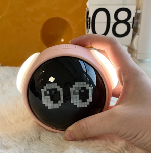 Hot Bán Rts Dễ Thương Cảm Xúc Đồng Hồ Báo Thức Mặt Trời Mọc Nghiên Cứu LED Có Thể Sạc Lại Đồng Hồ Báo Thức Mini Cạnh Giường Ngủ Bảng Đồng Hồ Báo Thức Cho Bé - Product Image 5