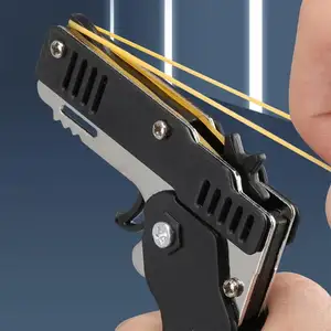 Pistolet à bande pour enfants Modèle de simulation Pistolet jouet pliable en caoutchouc