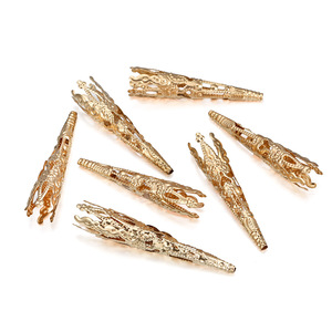 Accessoire pour cheveux, fleur trompette perlée de 42 mm de long, pour la fabrication de bijoux et la décoration des cheveux, haute qualité - Product Image 4