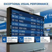 Système FIDS tout-en-un de qualité aéronautique avec écran LCD 1000 nits, terminal intégré, concentrateur universel, affichage d'informations de direction, SDK pour projets de métro