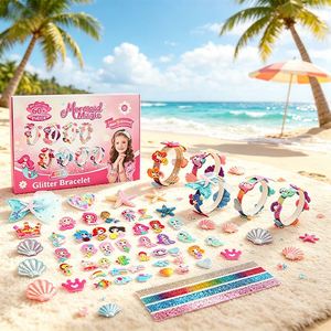 Charming Hairband Decoration Kit Kids DIY Head Hoop <b>Bracelet</b> <b>Cute</b> Stars Flowers Accessories Party Gift Pack Box - Product Image 5