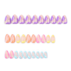 30 Pièces <span class=keywords><strong>Ongles</strong></span> <span class=keywords><strong>Courts</strong></span> Simple Français Coloré Amande <span class=keywords><strong>Nail</strong></span> <span class=keywords><strong>Art</strong></span> Faux <span class=keywords><strong>Ongles</strong></span> - Product Image 5