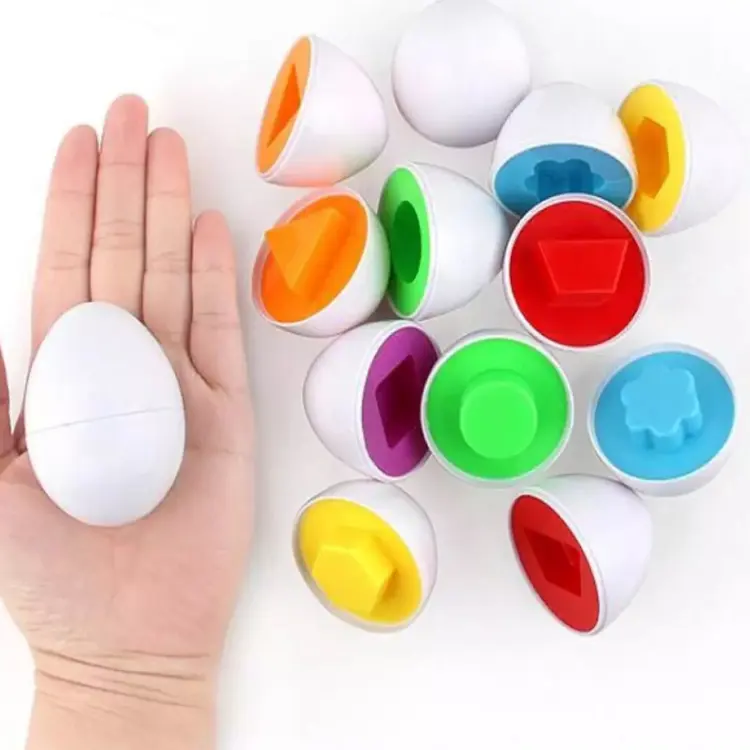 simulation eggs toy matching eggs game plastic eggs for kids Sensory Baby Toys Colors Shapes Sorter for Kids Learning