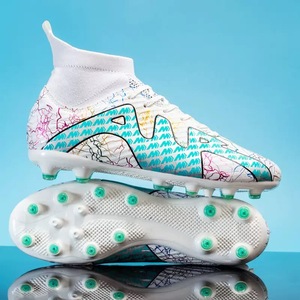 Chaussures <span class=keywords><strong>de</strong></span> football <span class=keywords><strong>pour</strong></span> hommes <span class=keywords><strong>de</strong></span> haute qualité, personnalisées, portables, antidérapantes, 2025, à tige haute, avec semelle à crampons, nouveau design, chaussures <span class=keywords><strong>de</strong></span> football d'équipe - Product Image 1