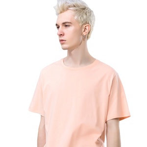 T-shirt vêtements de rue en coton vierge T-shirt surdimensionné à épaules tombantes T-shirt personnalisé de haute qualité impression T-shirt lourd pour hommes - Product Image 1