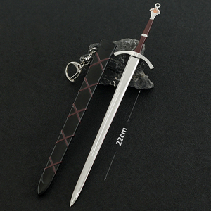 22CM Mini Arthur Dayni's Sword llavero juego Metal Throne juego modelo llavero para colección - Product Image 2