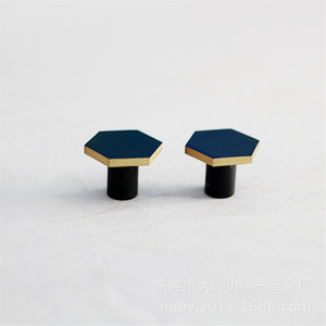 Furniture Handle And <b>Knob</b> Geometric <b>Black</b> Gold Trim Copper Material Minimalist Drawer Cabinet <b>Knob</b> - Product Image 2