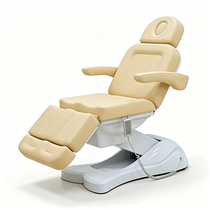 Fauteuil de Beauté Électrique à 3 Moteurs, Lit Facial Inclinable à Jambes Dédoublées, Chaise Cosmétique Réglable pour Tatouage, Clinique Esthétique et Soins Spa - Product Image 3