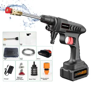 Pelifish Xách Tay Không Dây Áp Lực Xe Máy Giặt Súng Pin Không Dây Powered Xe Máy Giặt