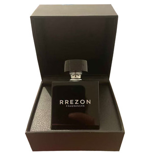Luxury <b>Black</b> PU Leather Perfume Bottle Gift <b>Box</b>, Custom Logo Magnetic Perfume Packaging <b>Box</b> with Foam Insert - Product Image 3
