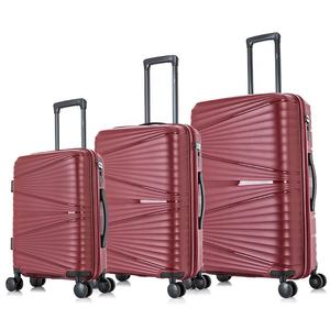 PP формочка для багажа, 3 шт. в комплекте, 20, 24, 28 дюймов, Прямая поставка с завода в Китае, двойное колесо, высокое качество, индивидуальный ПП Набор для багажа - Product Image 3