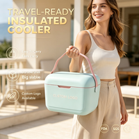 Glacière rigide isotherme portable légère 6QT personnalisable avec poignée pour le camping et le stockage de nourriture et de boissons en voiture