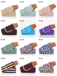 Özel Logo kemer üreticisi ithal kauçuk kadınlar rahat dokuma streç elastik örgülü kemer erkekler Golf kemerleri - Product Image 6