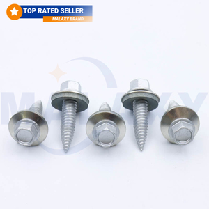 Tornillo bimetálico de cabeza ovalada de óxido caliente 304 + 410 con arandela mecánica de EPDM de zinc, tornillo autorroscante - Product Image 1
