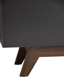 Aparador Industrial MANDO 1.6M en Negro Nogal, Mueble Buffet Robusto para Oficina Profesional, Salón y Comedor Urbano - Product Image 5