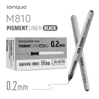 LANGUO – ensemble de stylos à encre liquide, pointe fine, imperméables, pour croquis et illustrations, papeterie scolaire et de bureau
