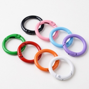 High Quality Colorful Spring Gate Rings O Ring Metal for Key Chain Carabiner Round Ring Chain