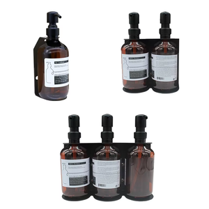 Supporto parete ABS tripla <span class=keywords><strong>doccia</strong></span> Dispenser <span class=keywords><strong>Shampoo</strong></span> balsamo sapone Dispenser con pompa liquida supporto in acciaio inox per alberghi - Product Image 1