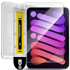 Protection d'écran HD en verre trempé avec plateau d'installation, installation facile sans bulles pour iPad Pro 13, Air 11, 10e génération, 10.9, 11, 9.7 pouces - Product Image 1