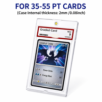 Étui rigide transparent de qualité supérieure pour cartes gradées, épaisseur 6 mm, forme rectangulaire, options personnalisables pour l'affichage et le rangement des cartes à collectionner