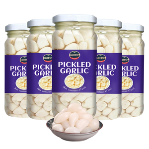 Pertanian bawang putih segar manis dan acar asam ditingkatkan dan diiris air cuka garam dan air asin dikemas dalam jumlah besar jahe - Product Image 3