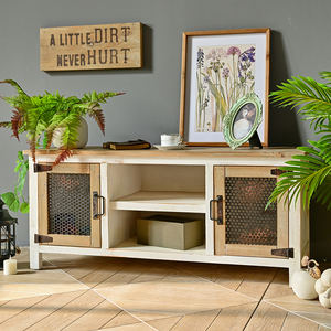 Mueble de TV de Madera Estilo Rústico Hecho a Mano 2026 para Sala de Estar de Apartamento - Product Image 2