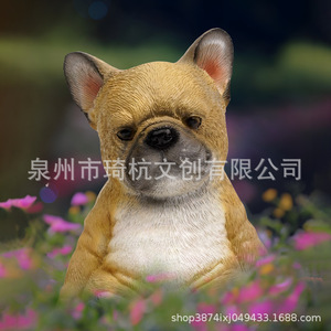 Figura de Bulldog Francés, Realista, de Resina, Decoración para el Hogar, Escritorio, Sala de Estar, Estilo Moderno Rústico, Regalo - Product Image 3