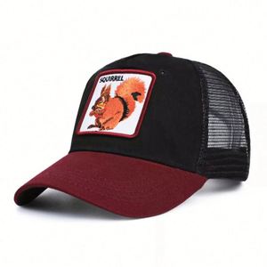 Factory Wholesale Custom Logo Animal Patch 5-Panel Sporty <b>Baseball</b> <b>Cap</b> Animal Mesh Trucker Hat Unisex - Product Image 2
