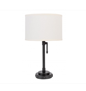 Lámpara de Escritorio de Tubo Cruzado con Acabado Bronce Cepillado Iron Light, con Base con Puerto de Alimentación USB para Sala de Lectura, Habitación de Huéspedes, Hotel - Product Image 2