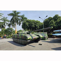 Modèle de Véhicule Militaire Gonflable Géant de Haute Qualité et Durable : Cible, Lance-Missiles, Char, Véhicule d'Ingénierie, Canon, Camion de Transport