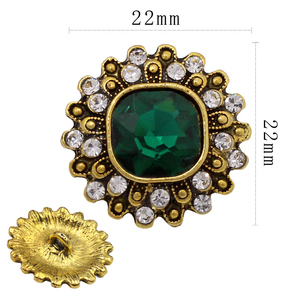 Thiết kế cửa hàng Vòng tinh thể Rhinestone nút với hình dạng hoa hình bầu dục cho quần áo phụ kiện quần áo - Product Image 5