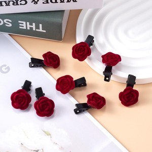 Mini barrettes à <span class=keywords><strong>cheveux</strong></span> fleur rose Saint-Valentin, 20 pièces, barrettes de <span class=keywords><strong>cheveux</strong></span> florales rouges, <span class=keywords><strong>broche</strong></span> décorative pour femmes, filles, mariée, <span class=keywords><strong>mariage</strong></span> pour tout-petits - Product Image 4