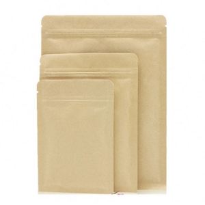 Sacs refermables en papier kraft brun avec intérieur en aluminium, pour emballage alimentaire et thé, 15x24cm, pack promotionnel - Product Image 4