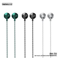 Casque filaire semi intra-auriculaire Remax à réduction de bruit avec microphone intégré Type-C et cordon de 1200 mm compatible iOS Android