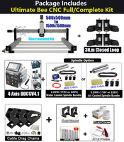 20% de réduction BulkMan3D Tailles 5050~1515 Kit complet Ultimate Bee avec moteur en boucle fermée 4 axes DDCSV4.1, vis à billes hors ligne pour routeur à bois