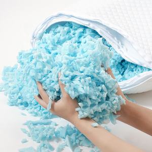 Juego De <span class=keywords><strong>Almohada</strong></span> refrescante tamaño Queen con <span class=keywords><strong>relleno</strong></span> adicional <span class=keywords><strong>almohada</strong></span> de espuma viscoelástica triturada con funda lavable para dormir con estómago lateral y trasero - Product Image 6