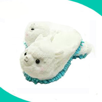 Pantoufles en peluche en forme d'animal pour l'intérieur, chaudes pour l'hiver, vente en gros, pantoufles personnalisées en peluche d'écureuil